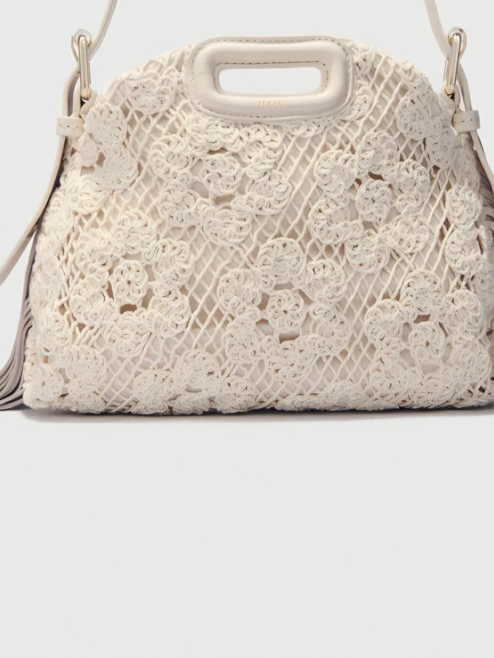 Urban Expressions Cream Crochet Crossbody Bag
